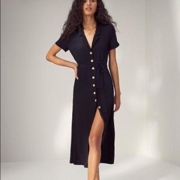 Wilfred Shirt Dress - Black, Large - Picture 1 of 3